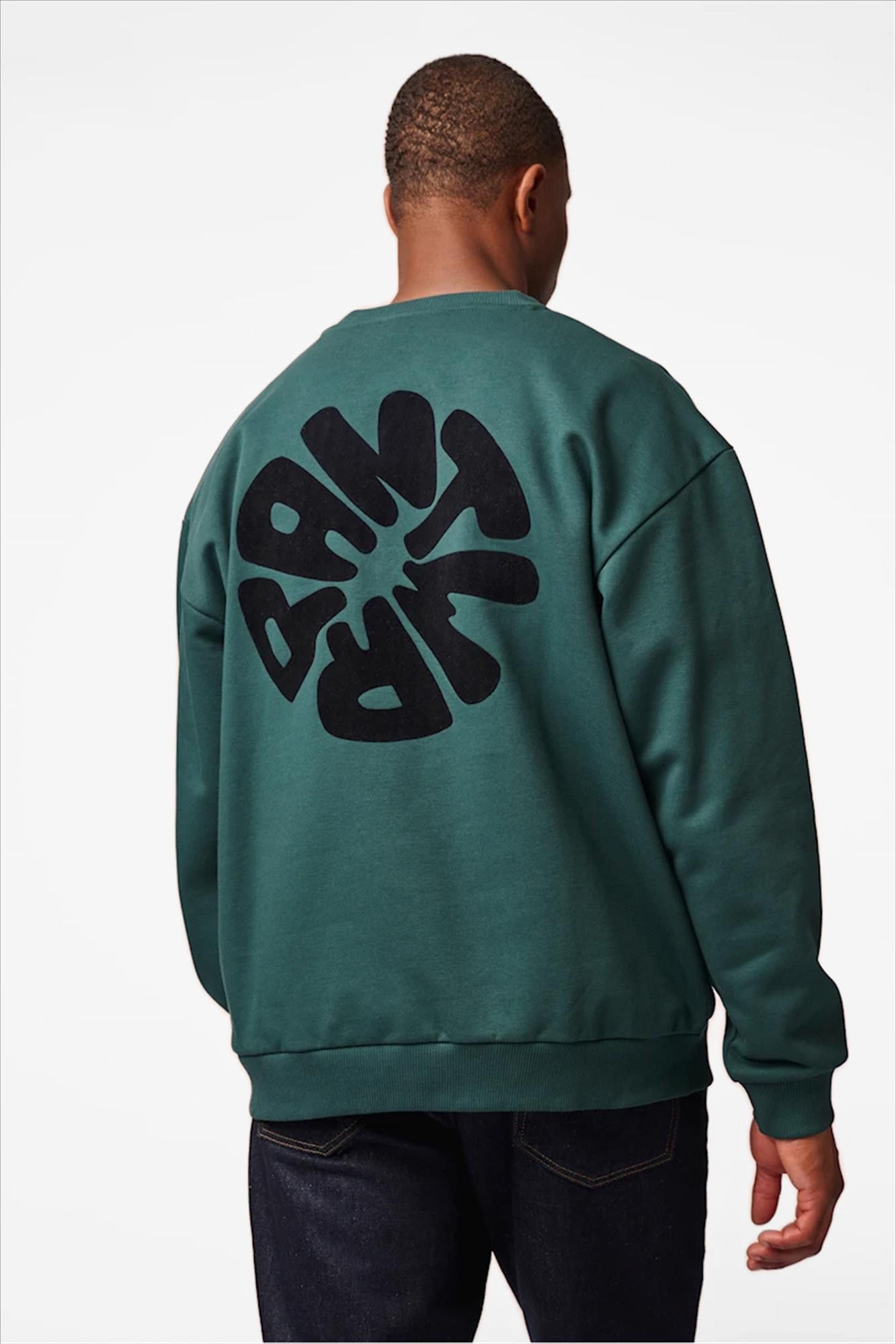 Antwrp - Donkergroene ANTWRP Backprint sweater