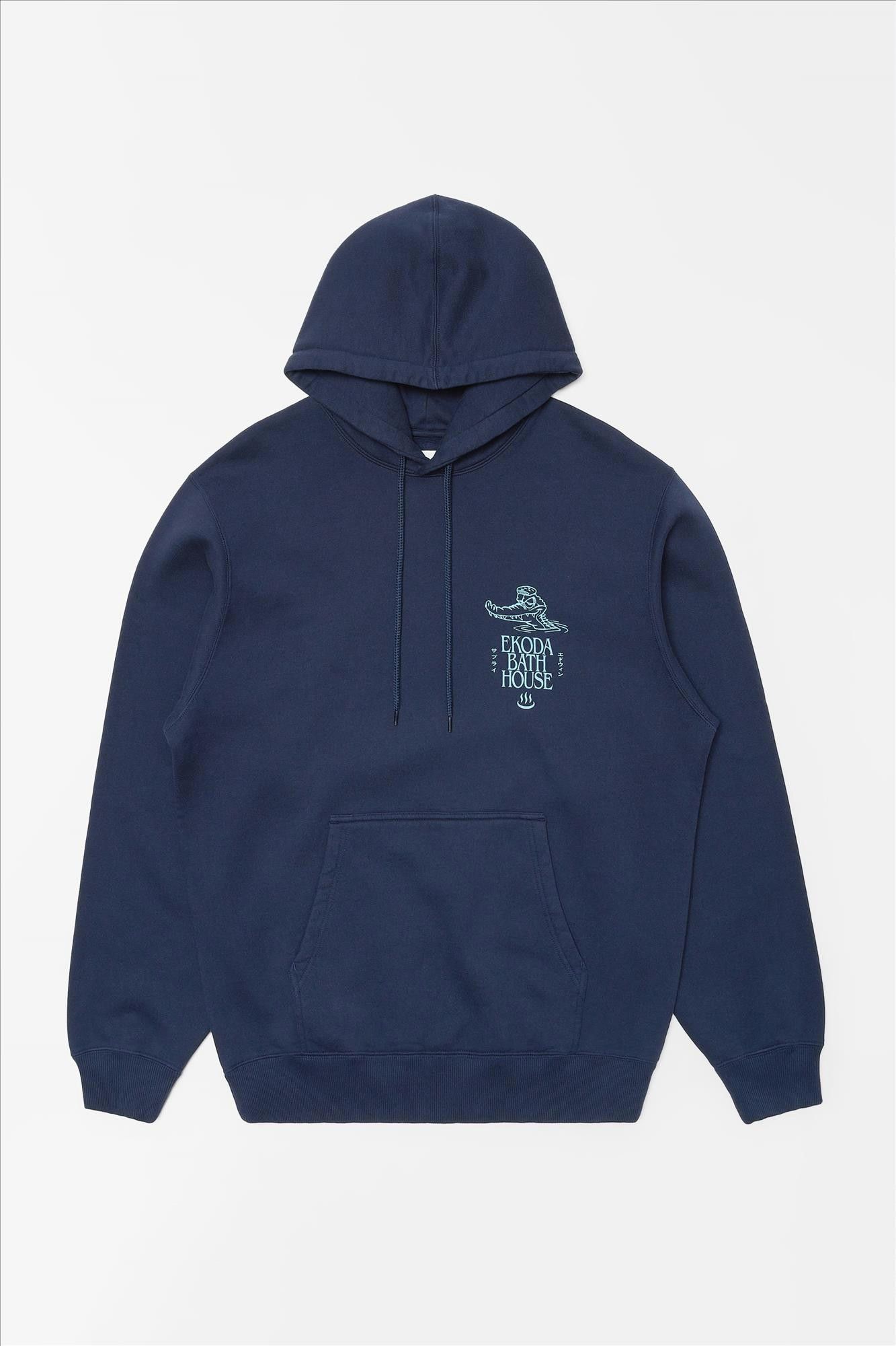 Edwin - Donkerblauwe Ekoda Bath House hoodie