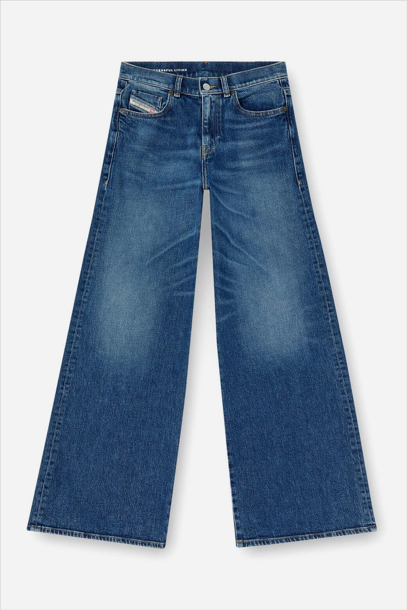 Diesel - Donkerblauwe 1978 D-Akemi wide jeans