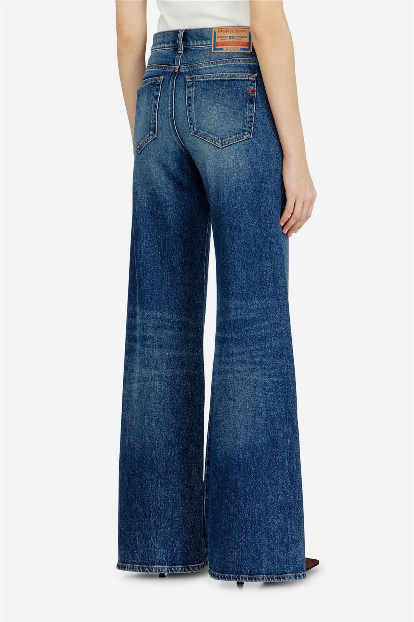 Diesel - Donkerblauwe 1978 D-Akemi wide jeans