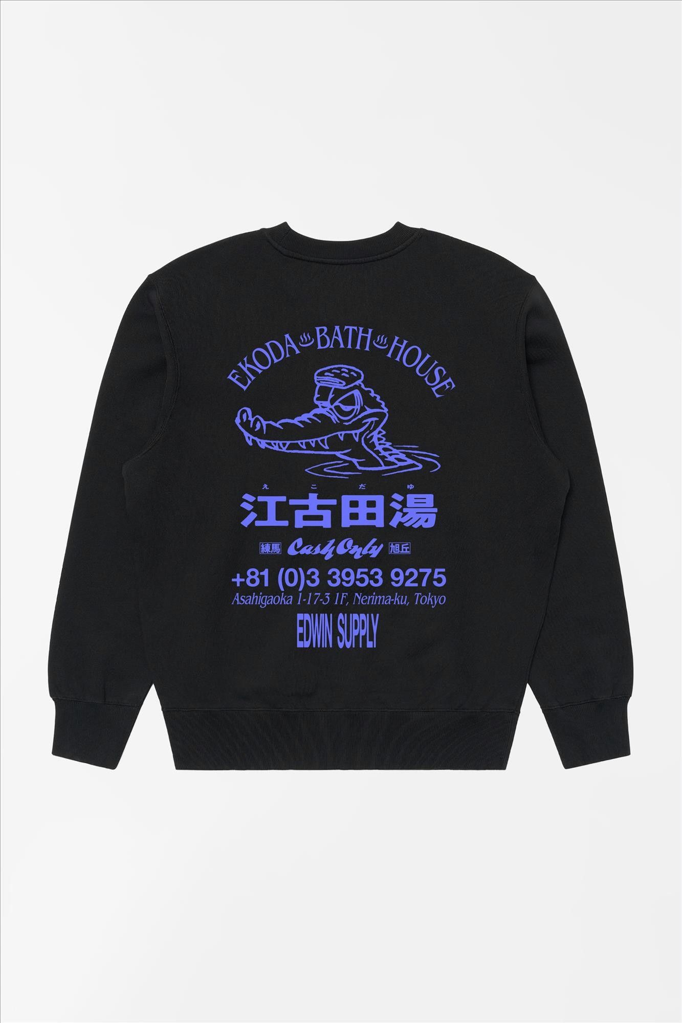 Edwin - Zwarte Ekoda Bath House sweater
