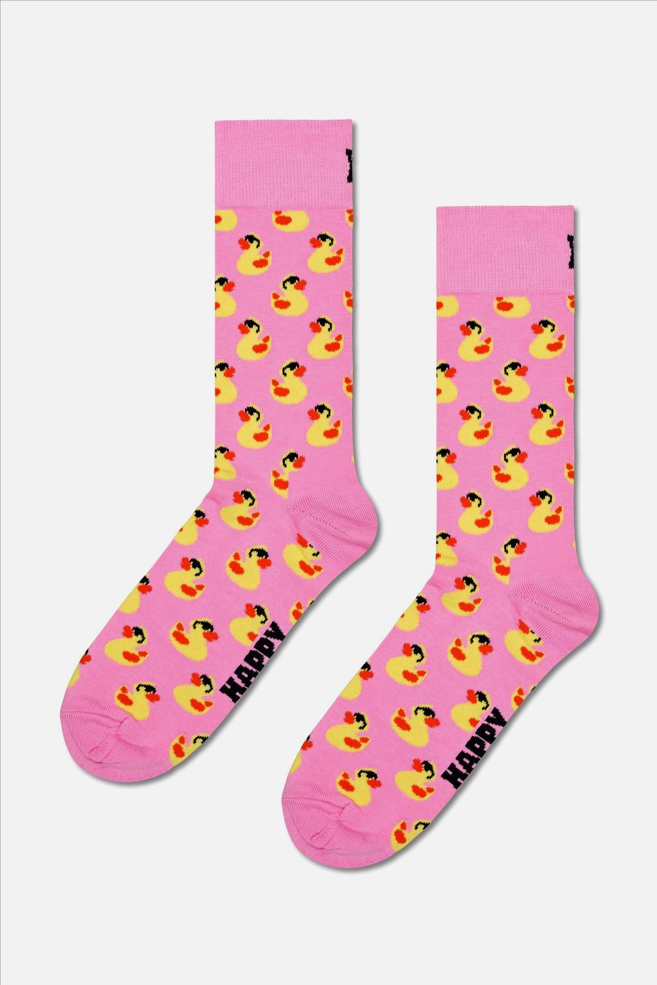 Happy Socks - Blauw-Roze 3-pack Rubber Duck sokken, maat: 36-40