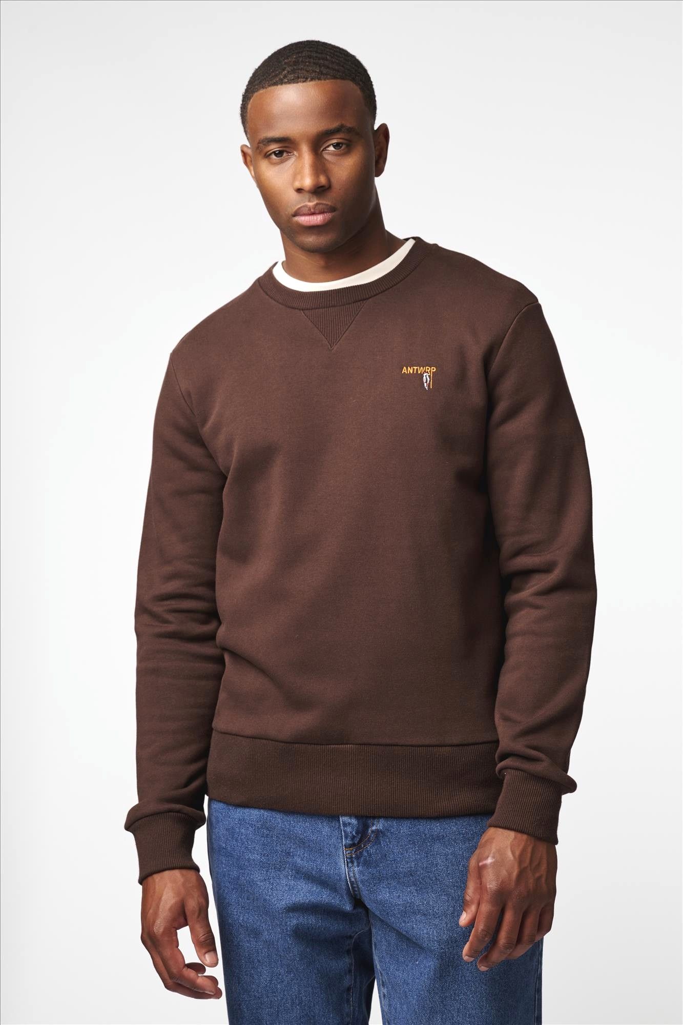 Antwrp - Donkerbruine Woodpecker sweater
