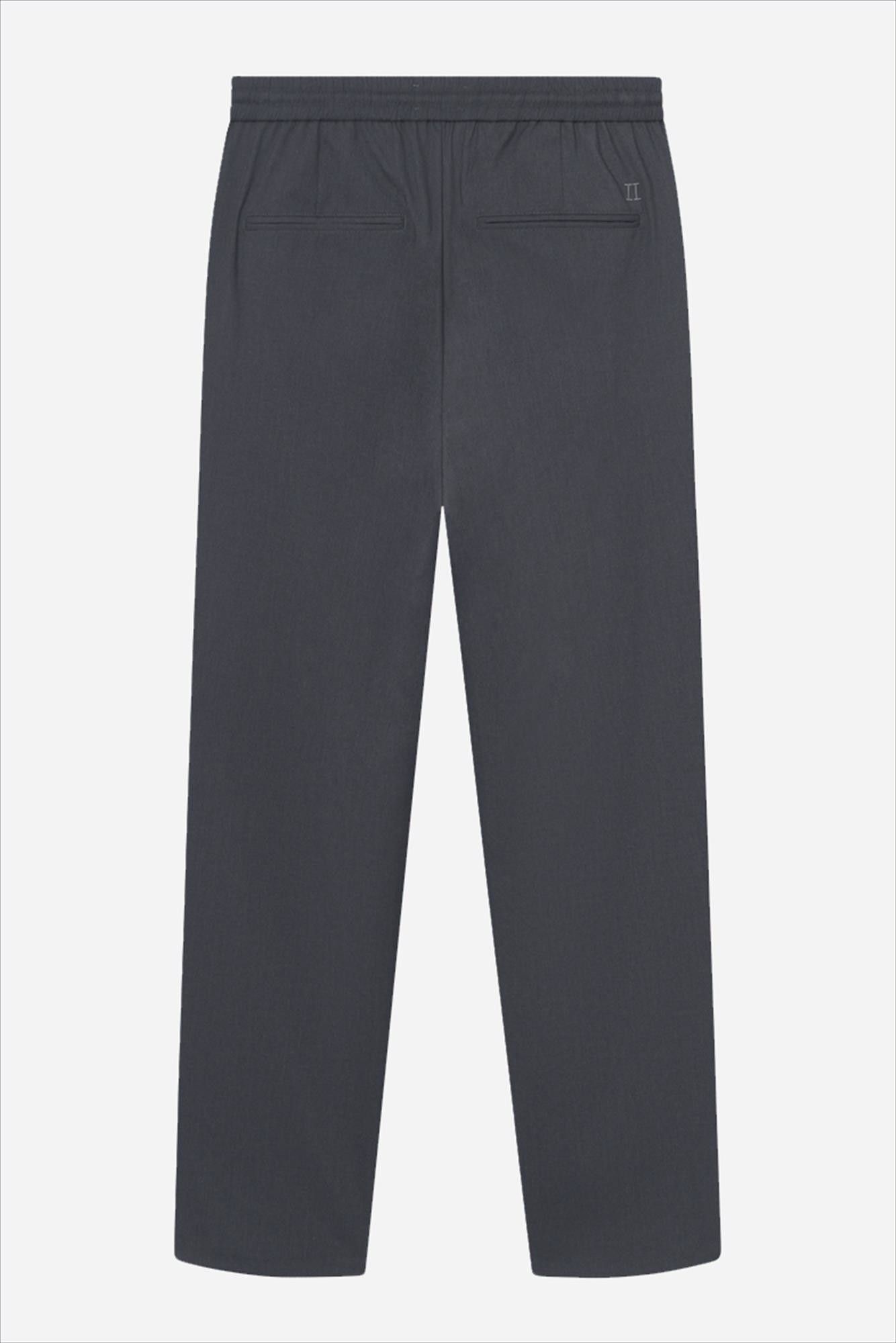 LES DEUX  - Donkergrijze Como tapered Drawstring broek
