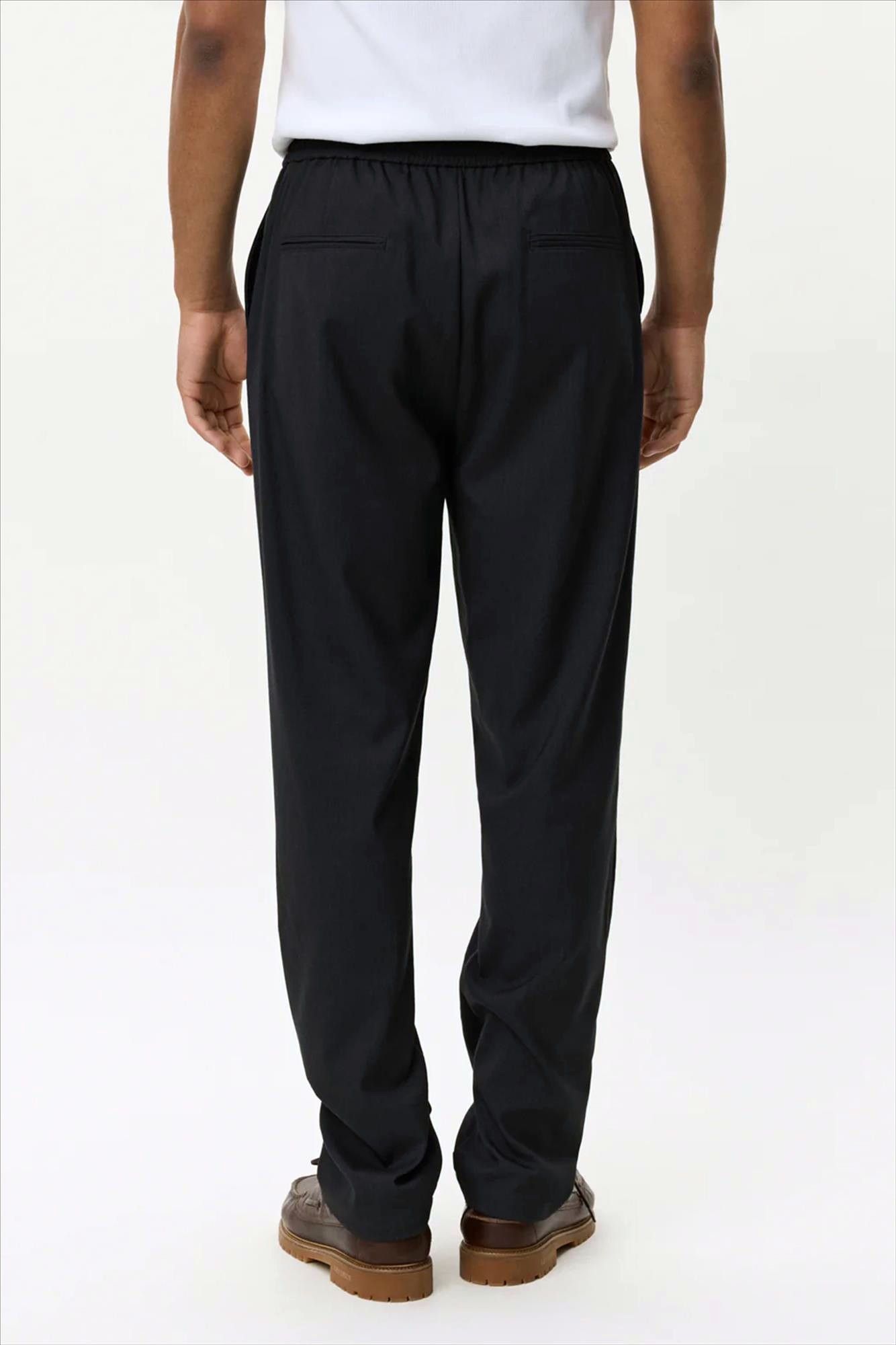 LES DEUX  - Donkergrijze Como tapered Drawstring broek