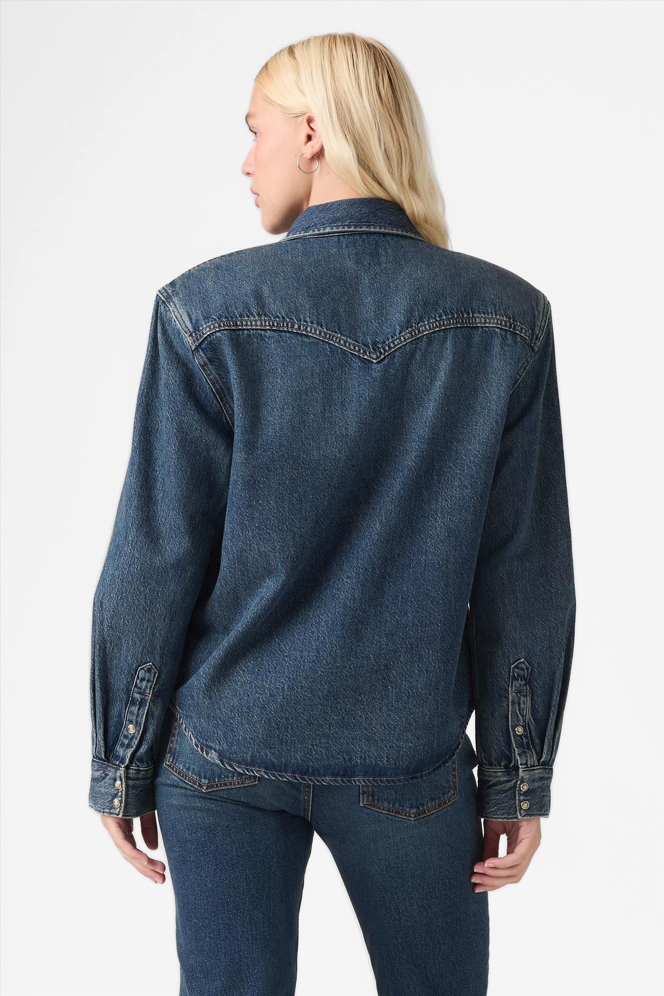 Levi's - Blauw Western jeanshemd