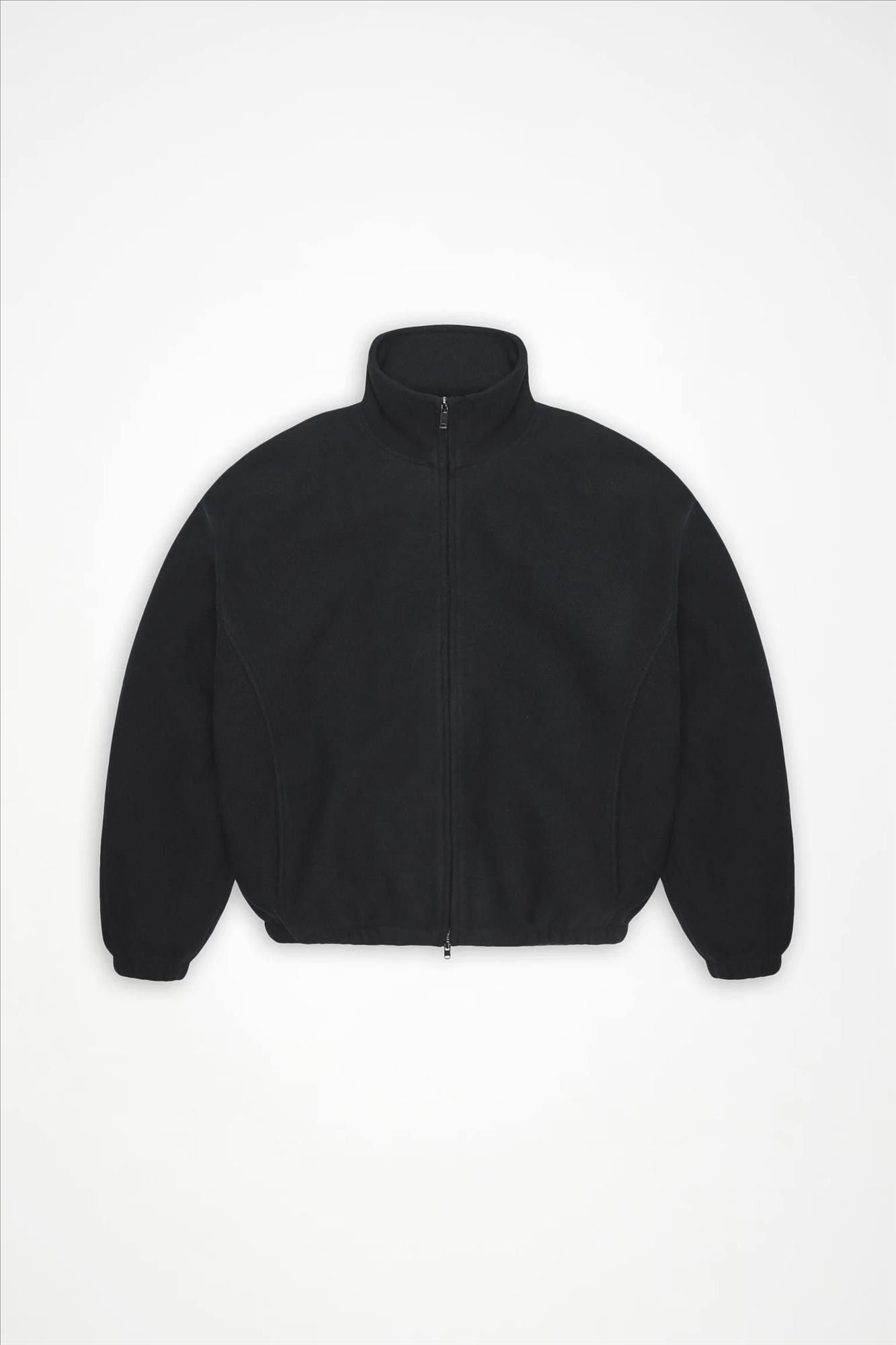 RAINS - Donkerbruine Fleece Zip jas