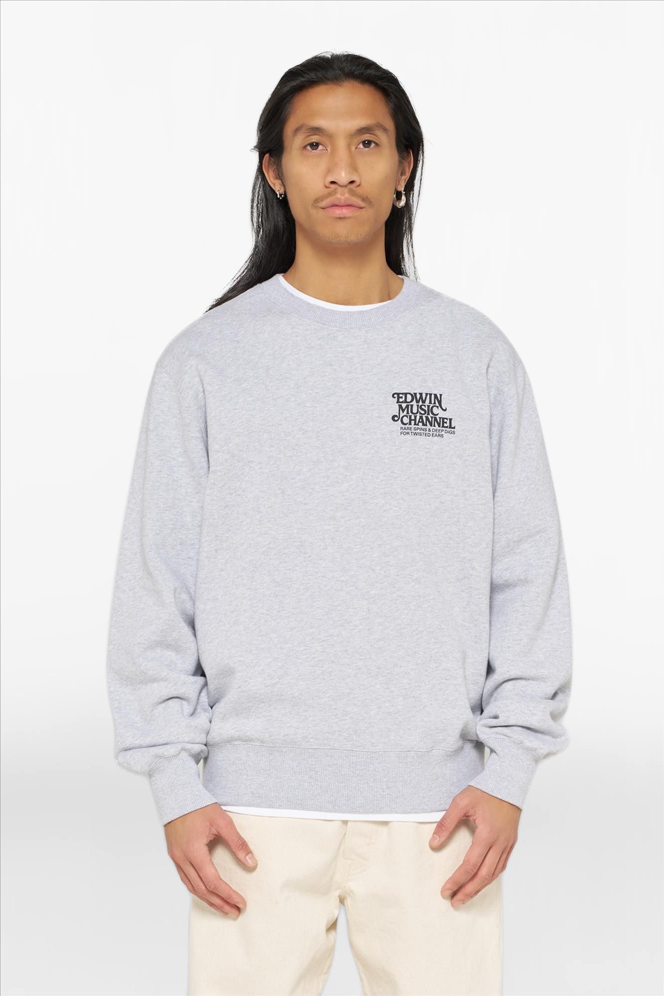 Edwin - Grijze Rare Spins sweater