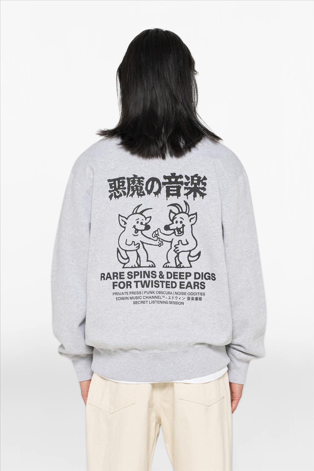 Edwin - Grijze Rare Spins sweater