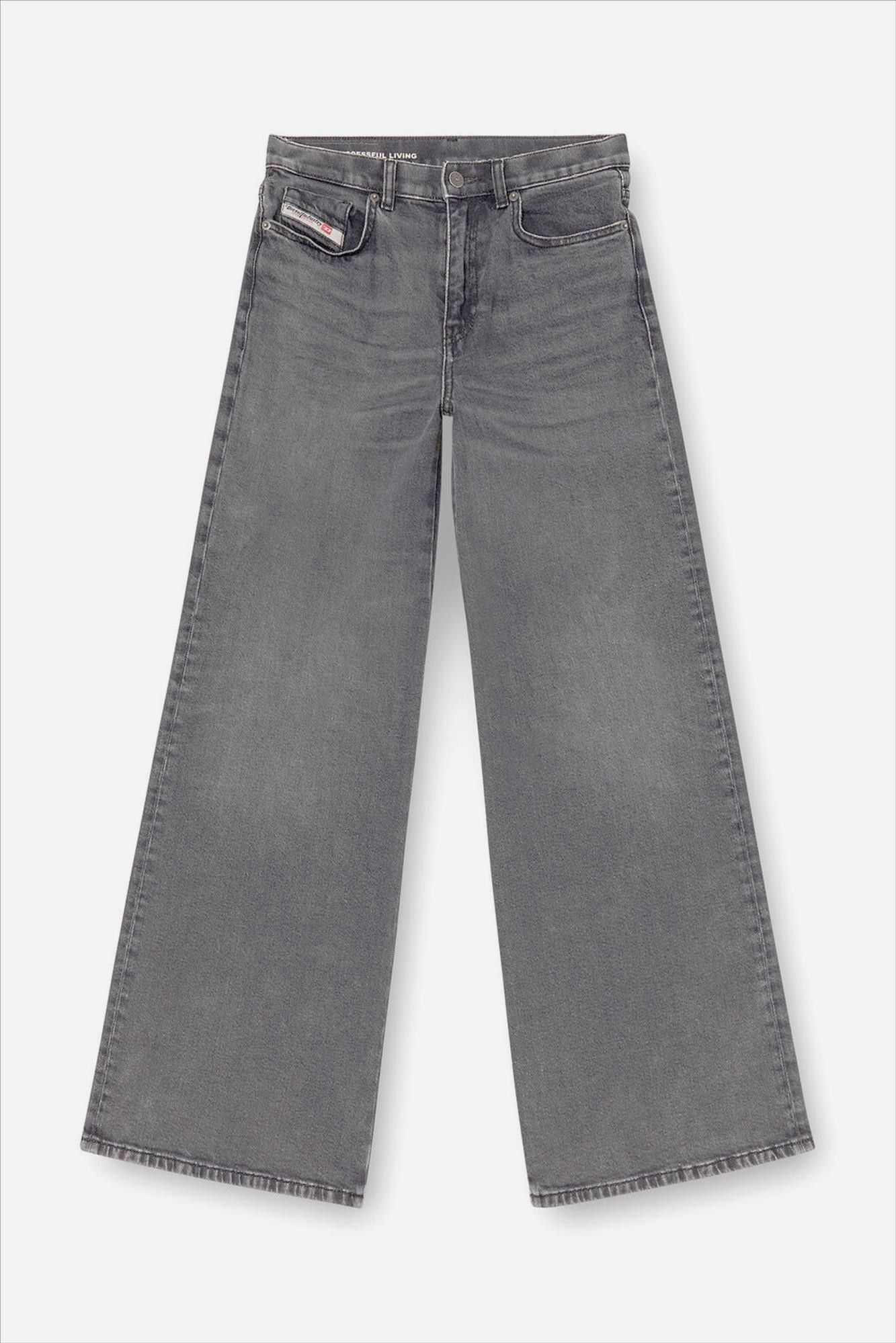 Diesel - Grijze 1978 D-Akemi wide jeans