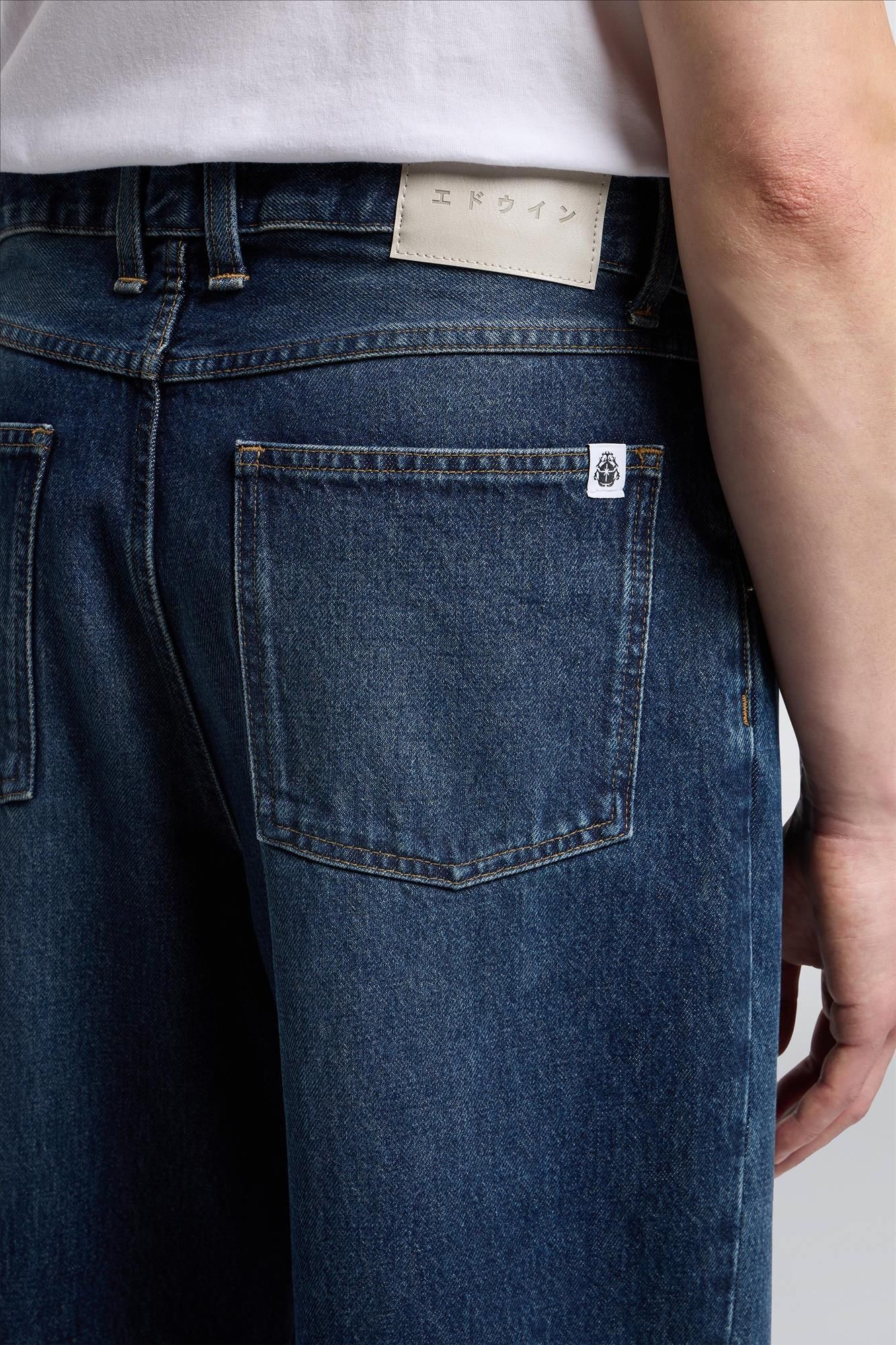 Edwin - Blauwe Faded Tyrell loose tapered jeans