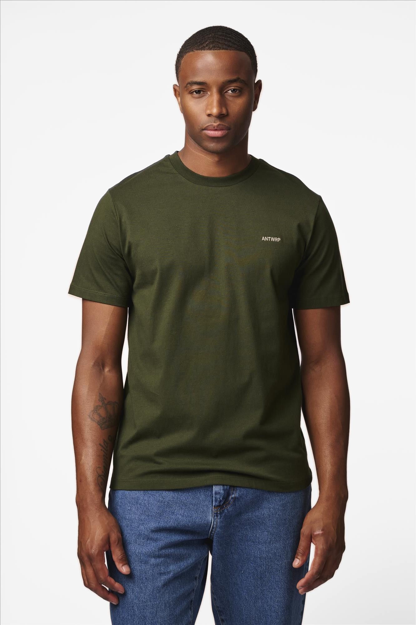 Antwrp - Donkergroene Basic T-shirt