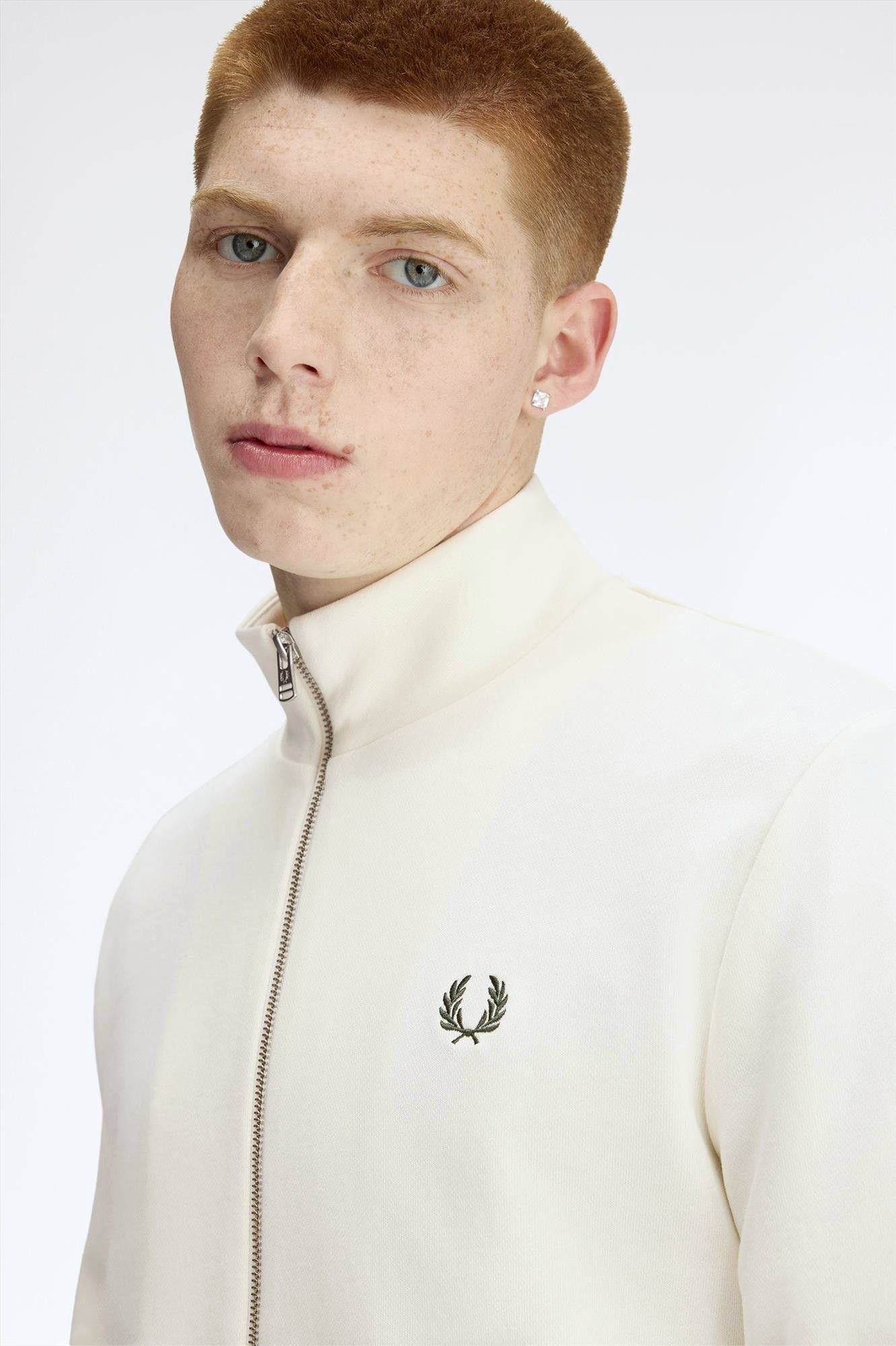 Fred Perry - Ecru Zip Through sweater