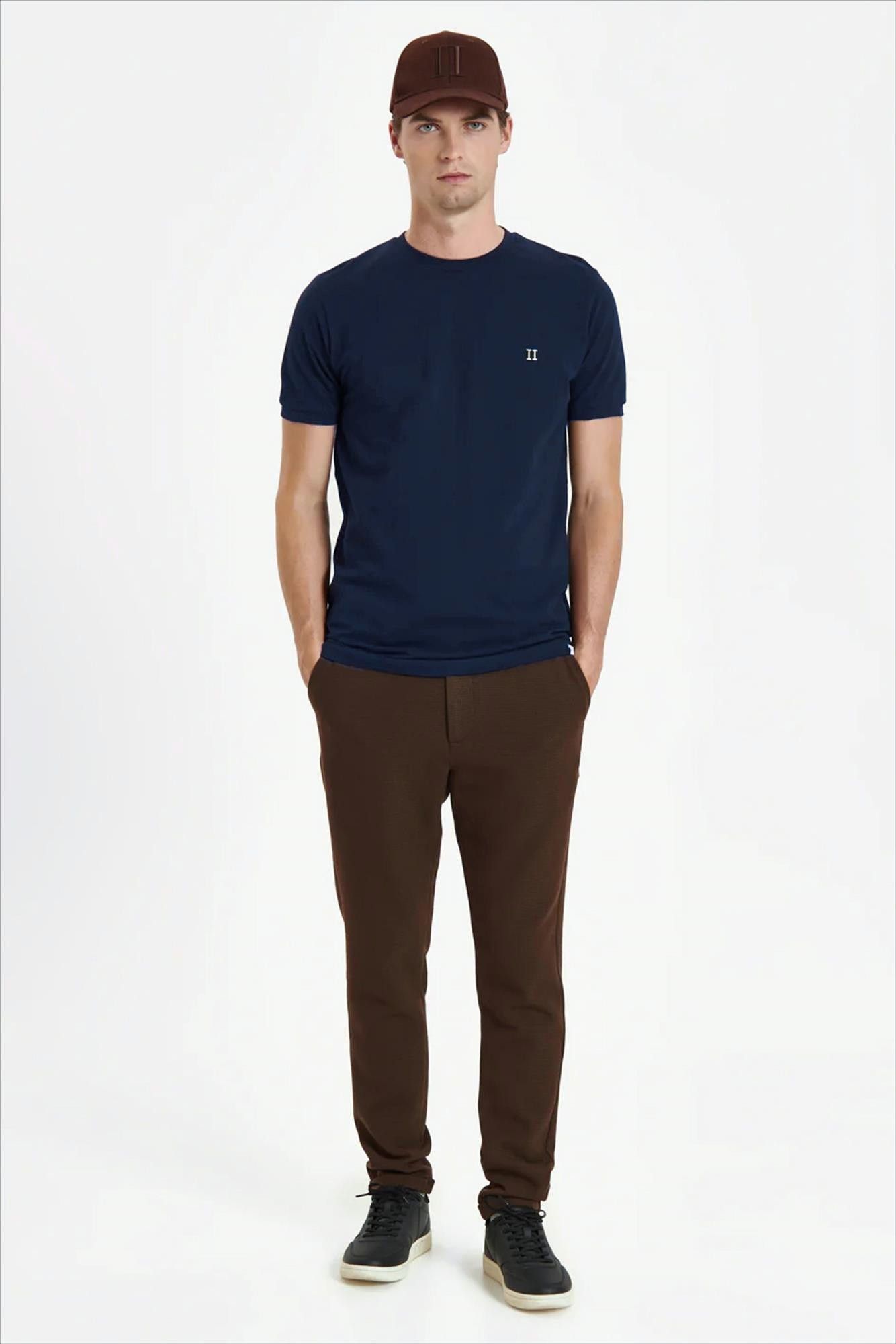 LES DEUX  - Donkerblauwe Piqué t-shirt