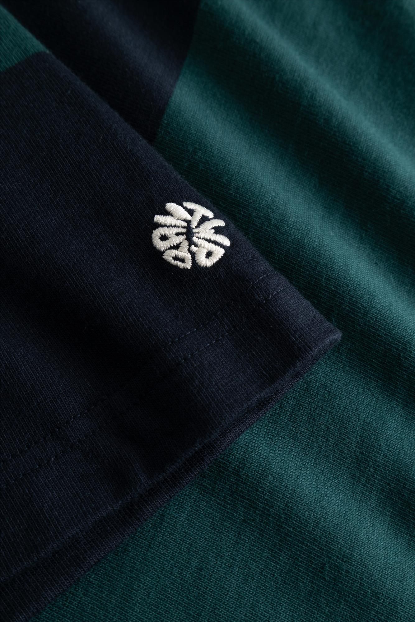 Antwrp - Donkerblauw-Donkergroen Colorblock T-shirt