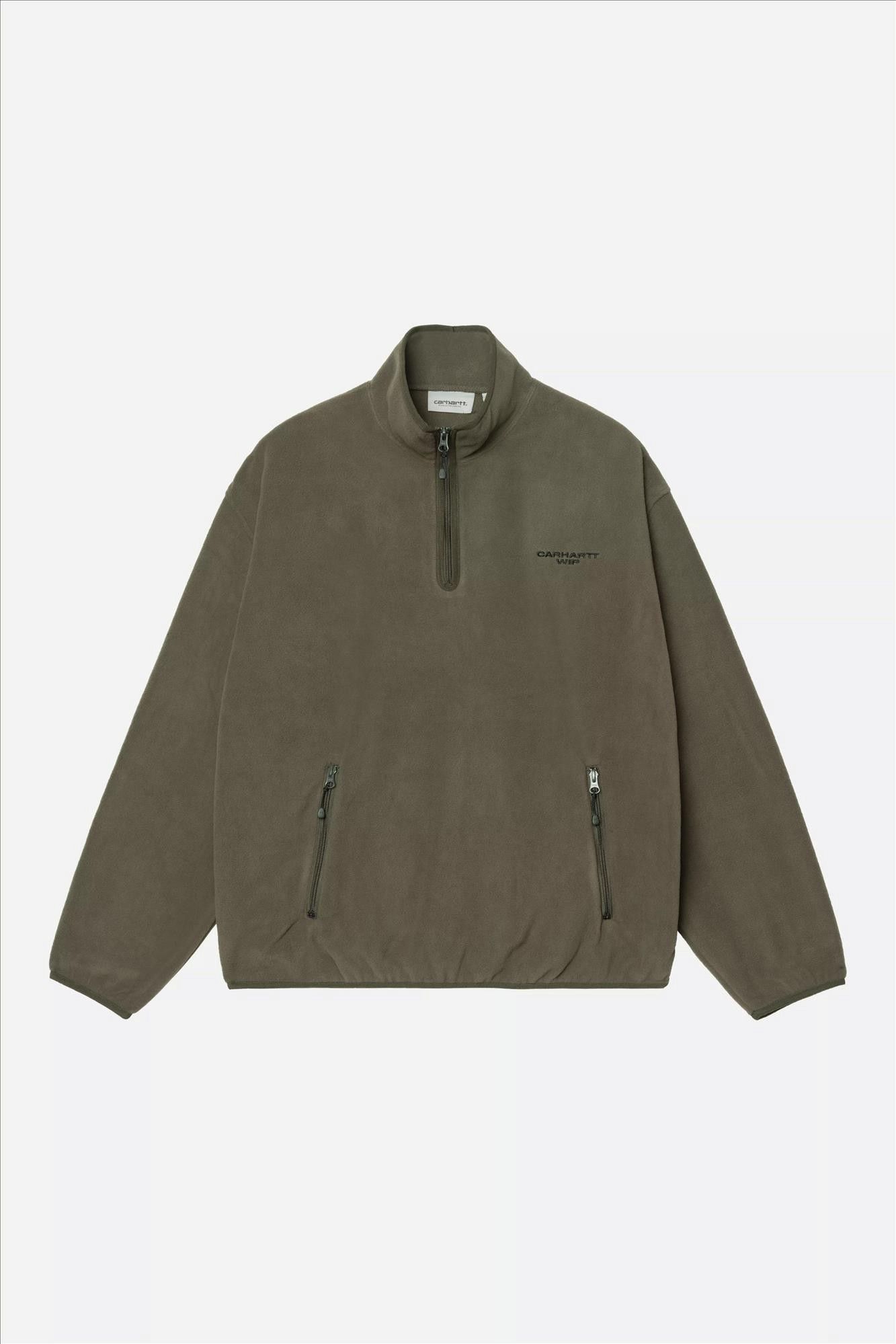 Carhartt WIP - Kaki Edmore Half Zip sweater