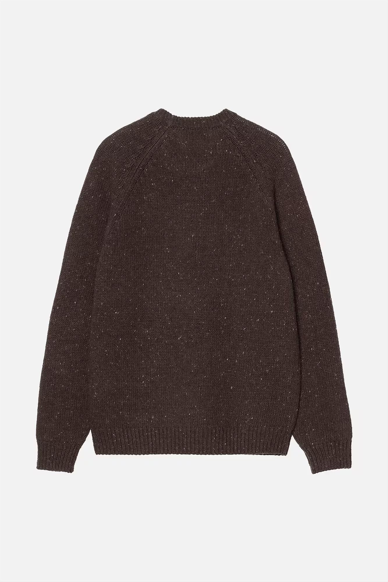 Carhartt WIP - Donkerbruine Anglistic trui