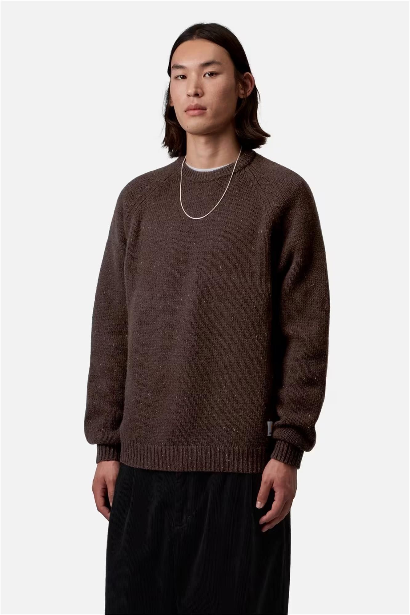 Carhartt WIP - Donkerbruine Anglistic trui