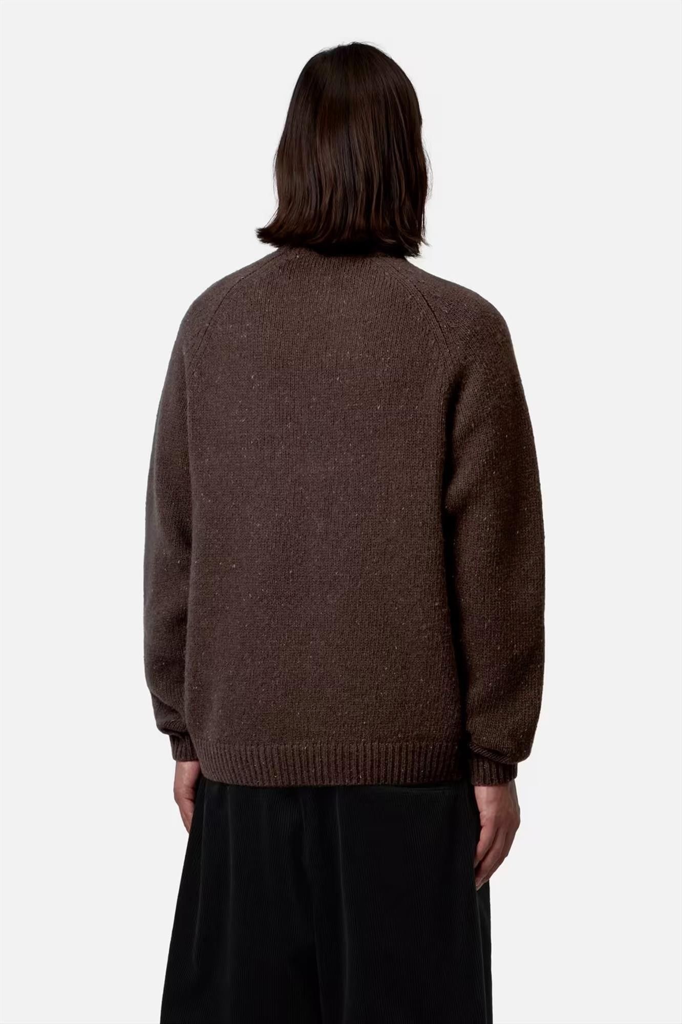 Carhartt WIP - Donkerbruine Anglistic trui