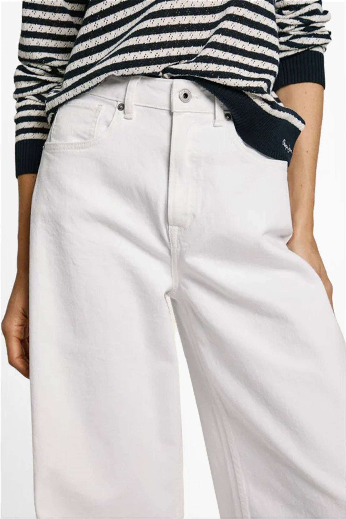 Pepe Jeans London - Witte Jaimy wide jeans