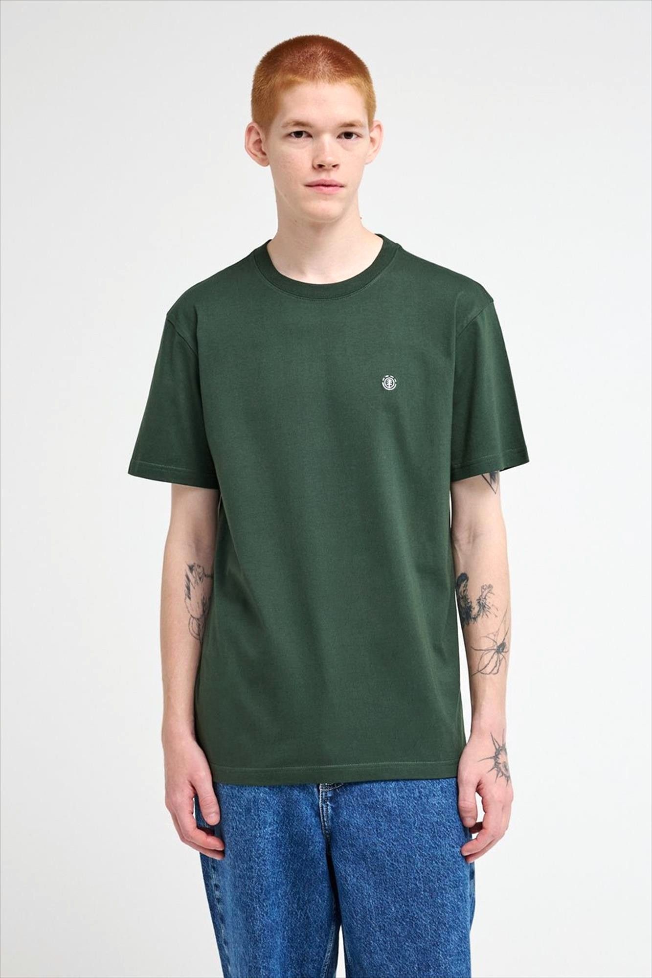 Element - Donkergroene Icon Embroidery T-shirt