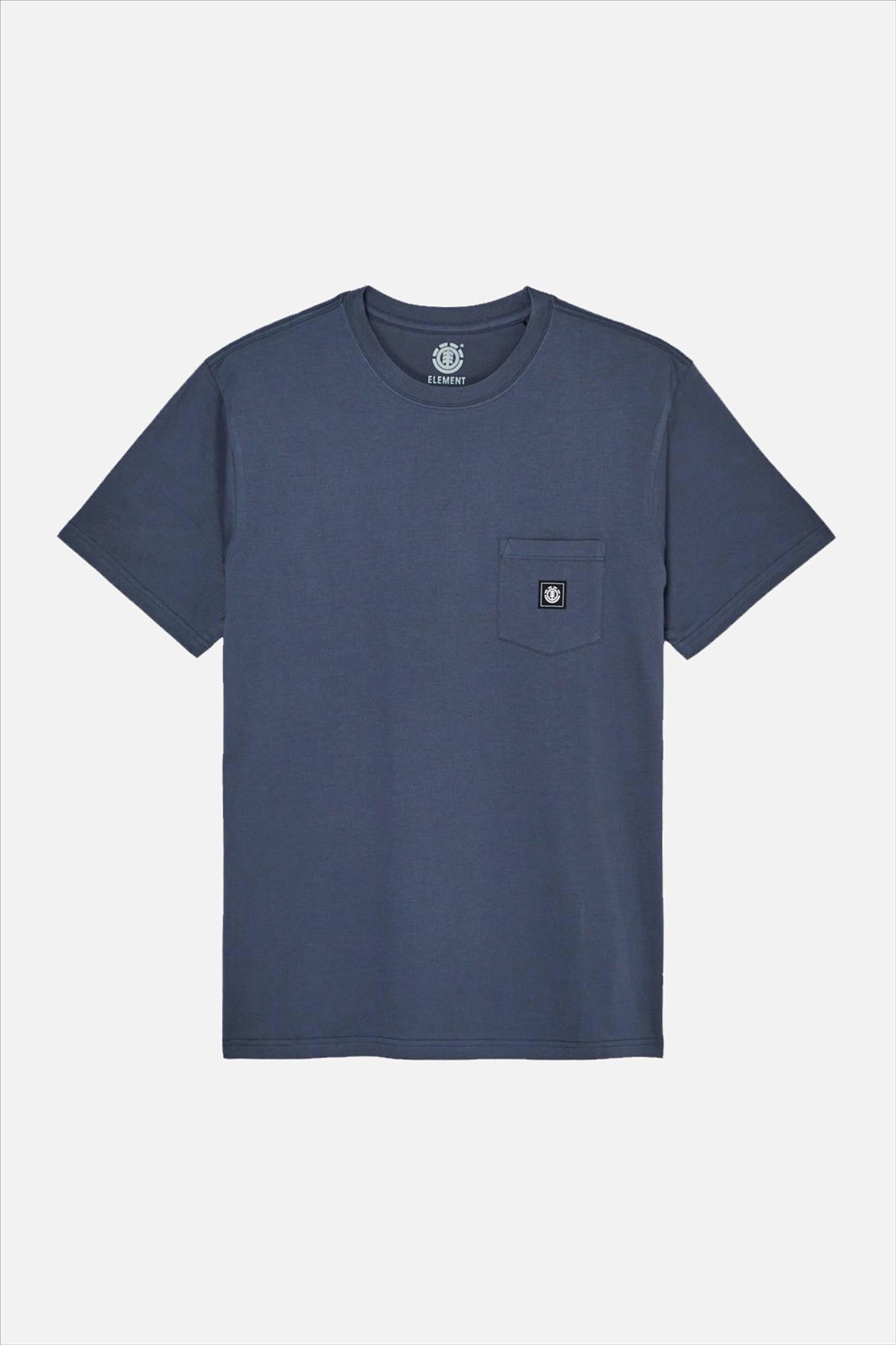 Element - Blauwgrijze Icon Label Pocket T-shirt