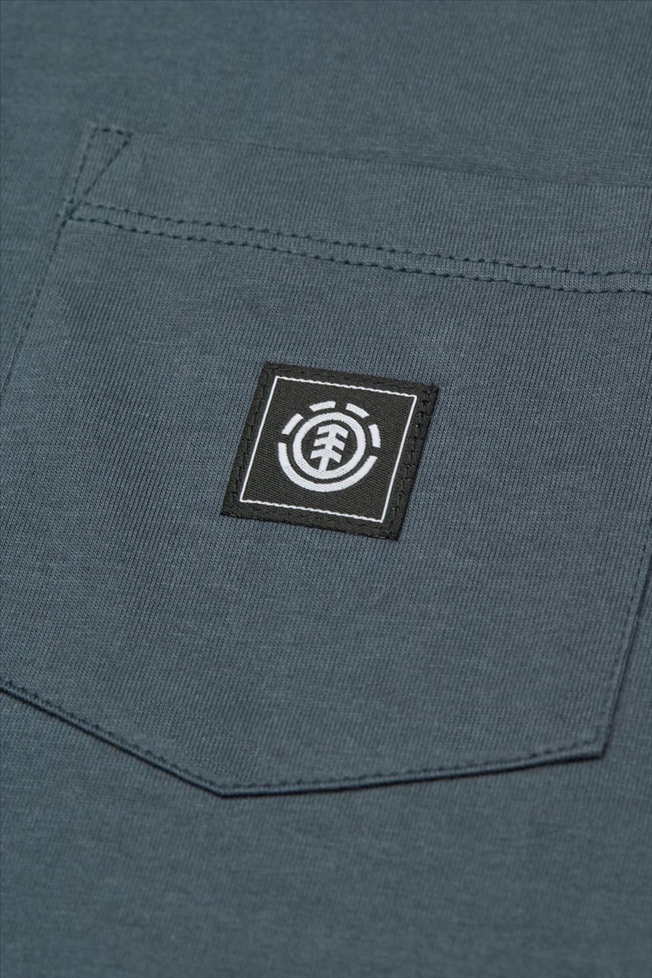 Element - Blauwgrijze Icon Label Pocket T-shirt