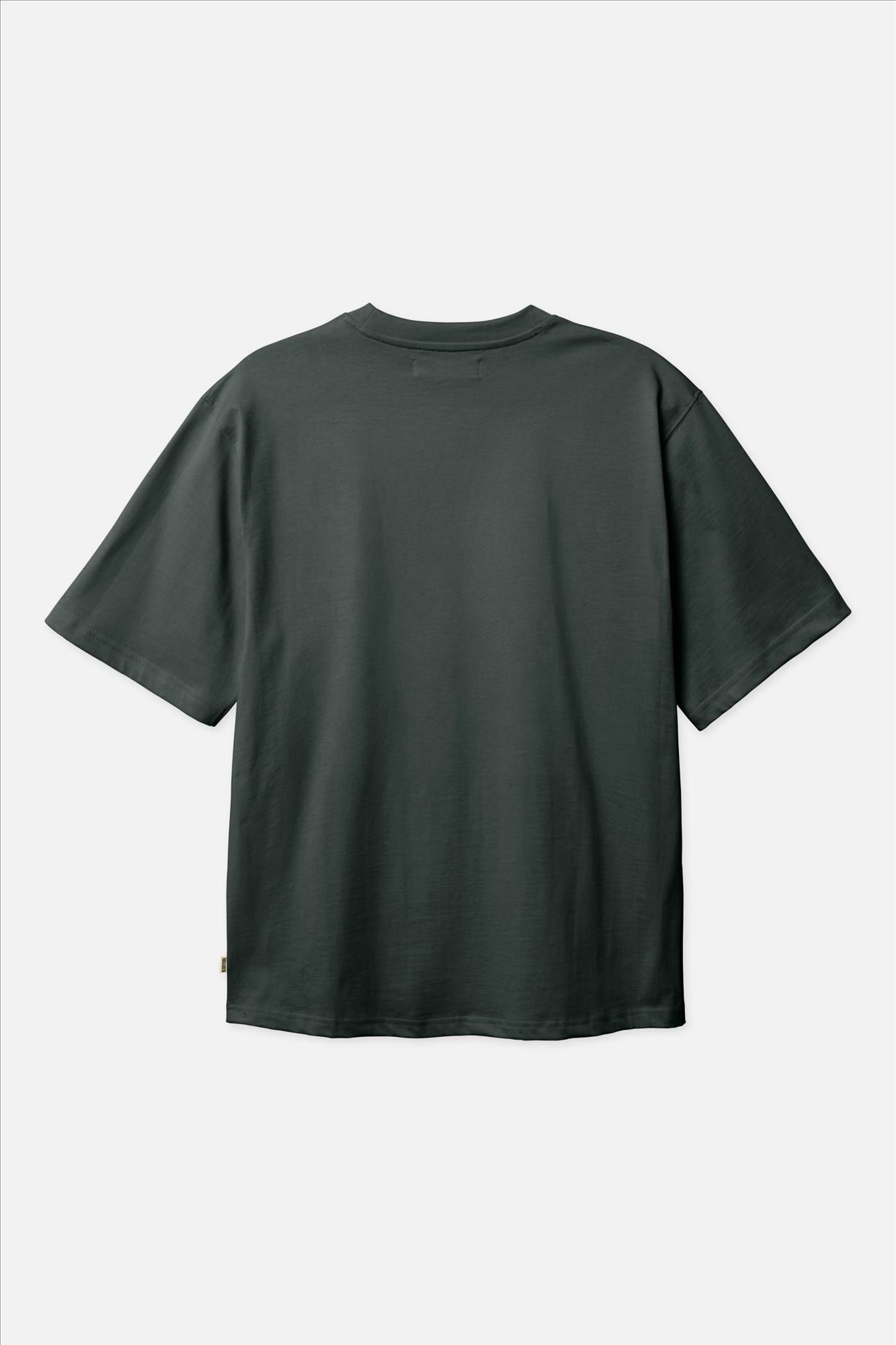 WOODBIRD - Donkergroene Baine Base T-shirt