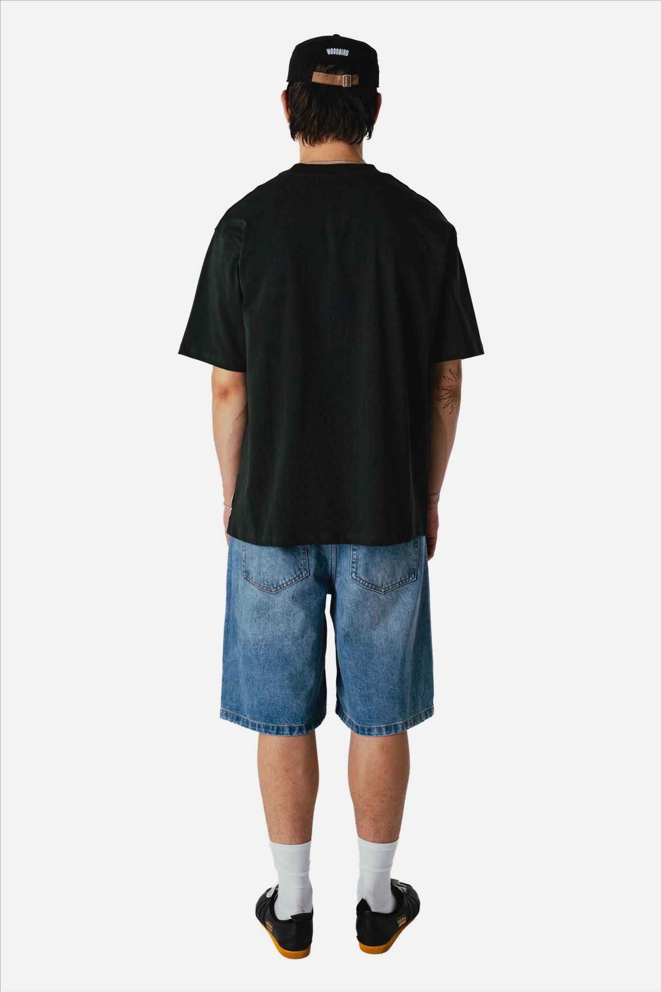 WOODBIRD - Donkergroene Baine Base T-shirt