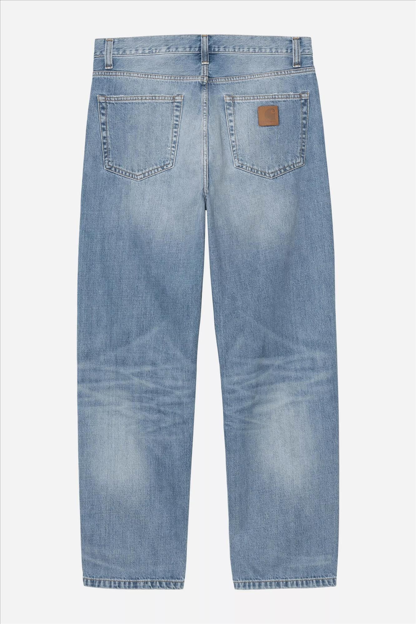 Carhartt WIP - Blauwe Burst Washed Aaron regular tapered jeans