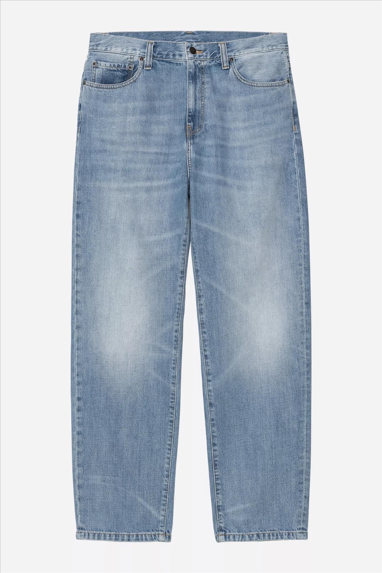 Carhartt WIP - Blauwe Burst Washed Aaron regular tapered jeans