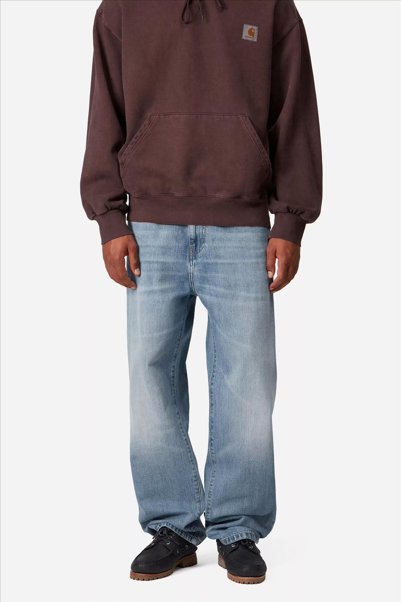 Carhartt WIP - Blauwe Burst Washed Aaron regular tapered jeans