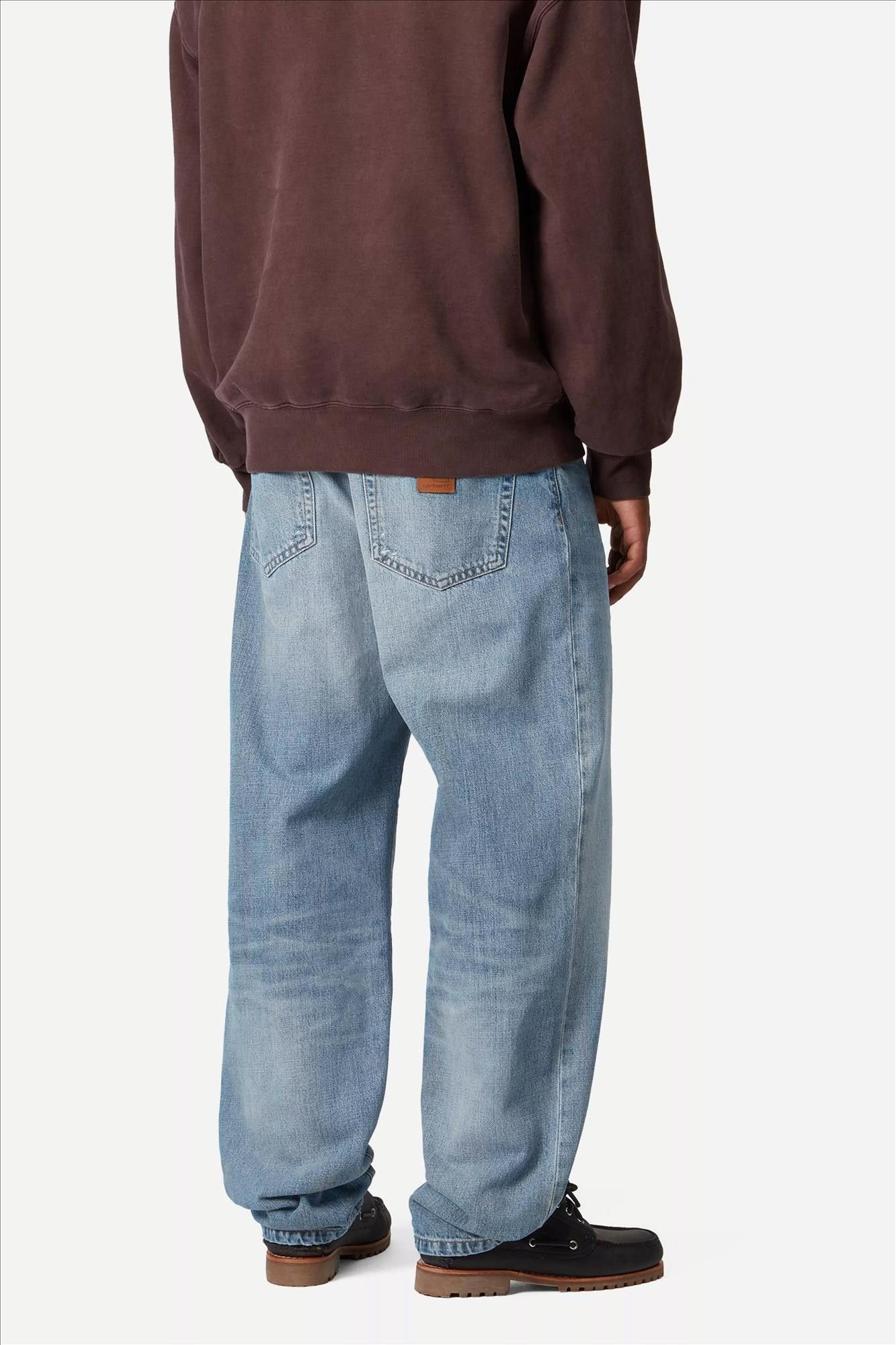 Carhartt WIP - Blauwe Burst Washed Aaron regular tapered jeans
