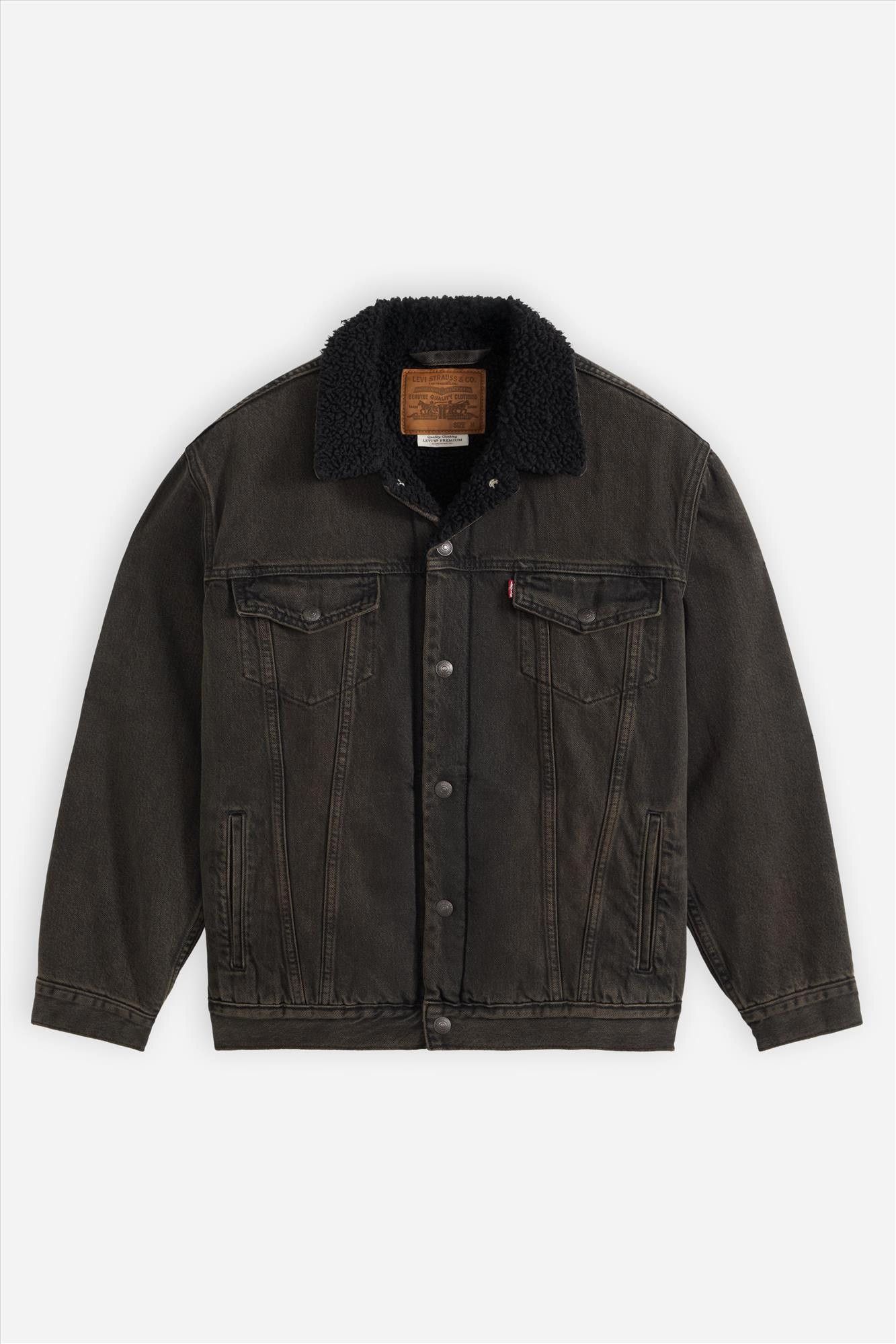 Levi's - Donkerbruine Relaxed Sherpa jas