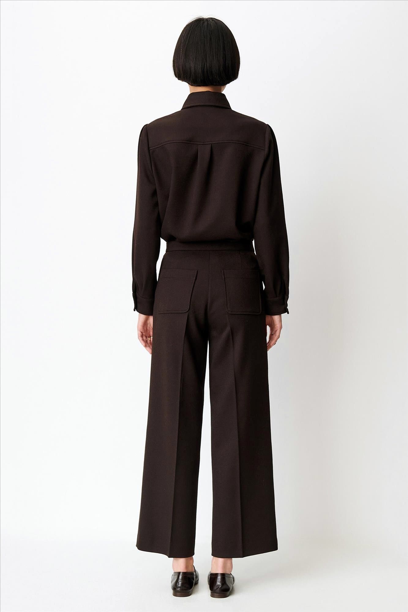 Sessùn - Donkerbruine Alberwool broek