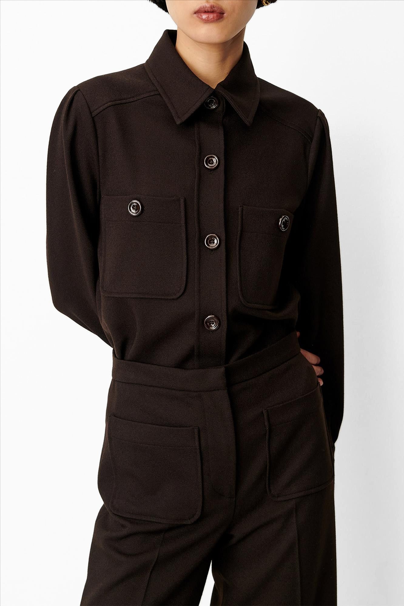 Sessùn - Donkerbruine Alberwool broek