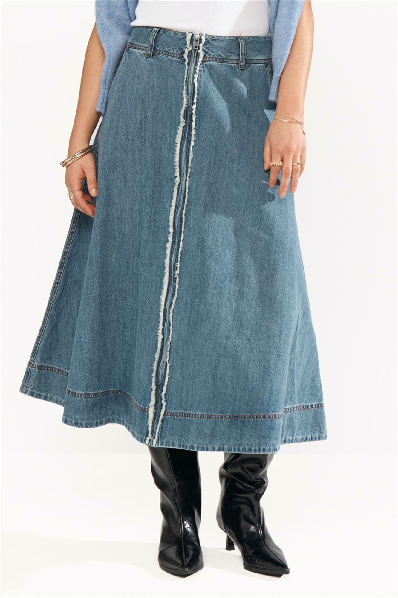 Nümph - Donkerblauwe Sandie rok