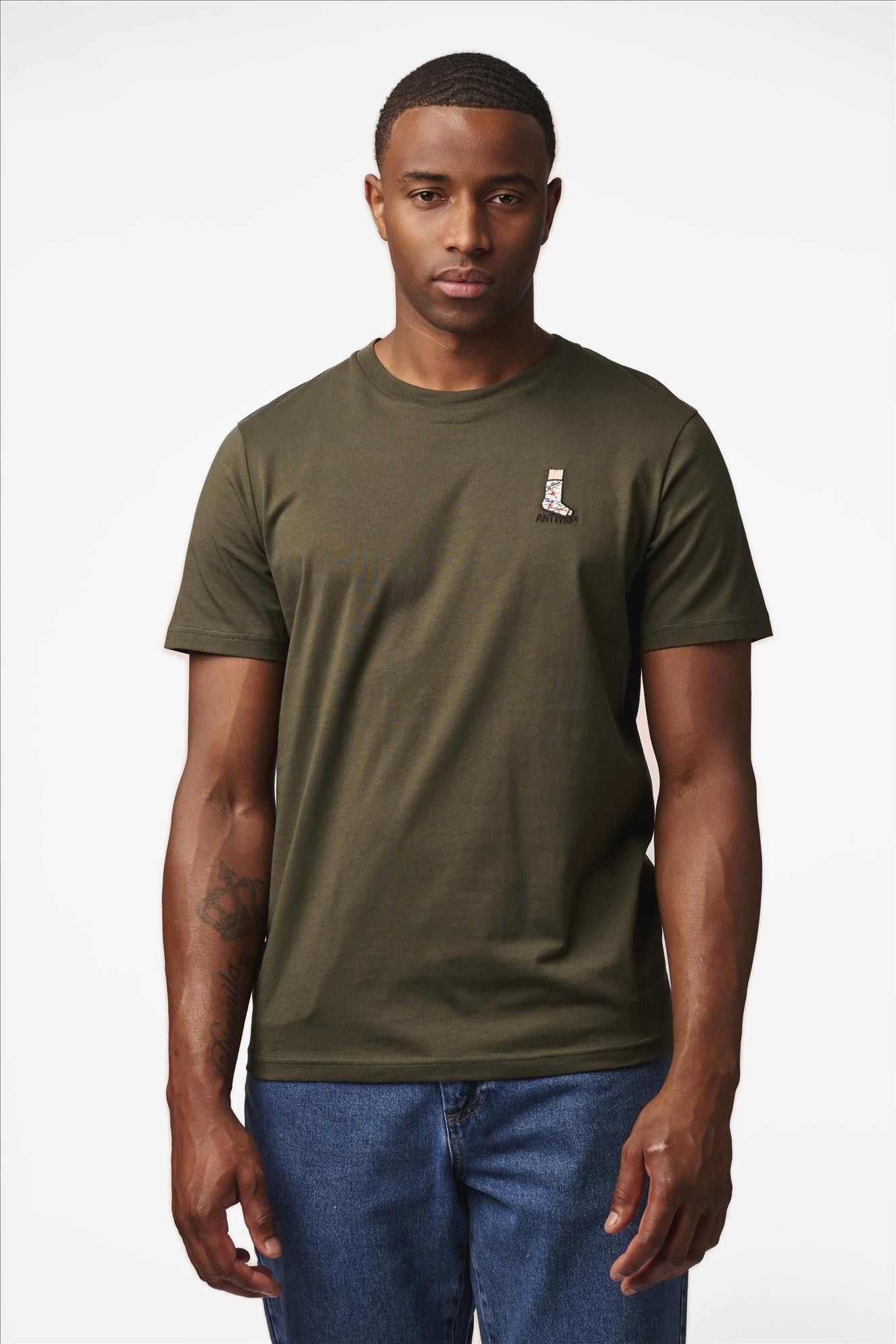 Antwrp - Donkergroene Broken Leg T-shirt