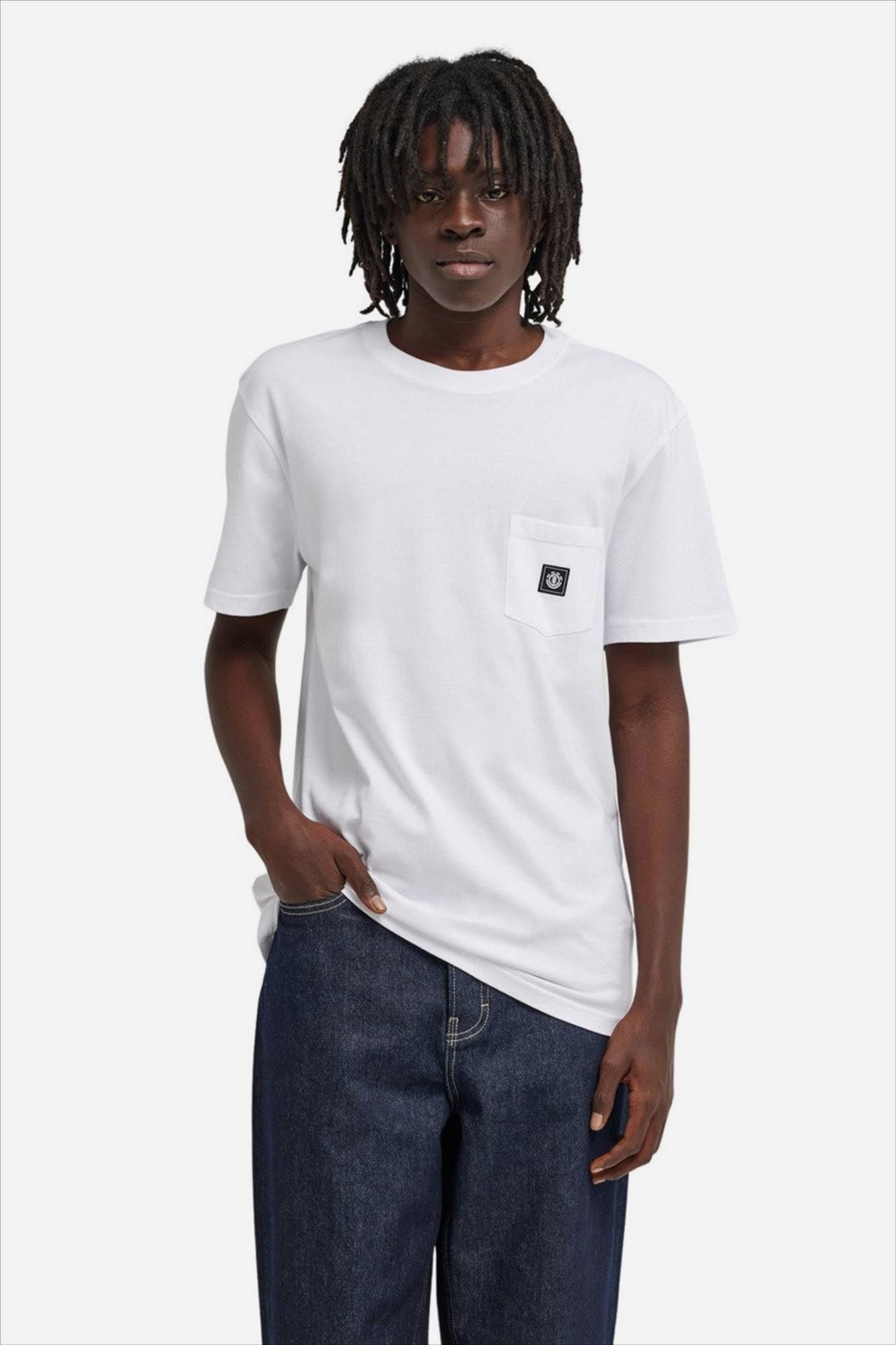Element - Witte Icon Label Pocket T-shirt