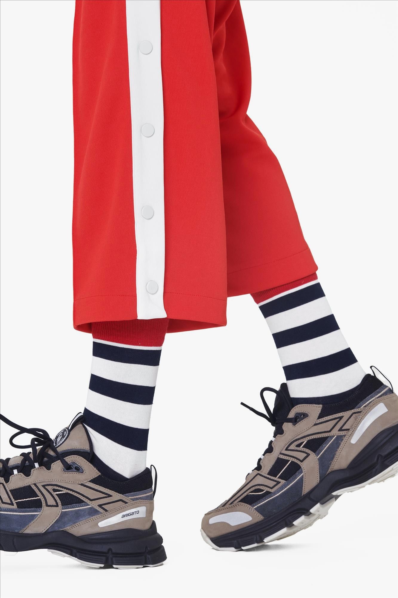 Happy Socks - Ecru-donkerblauw-rode Stripe sokken, maat: 36-40