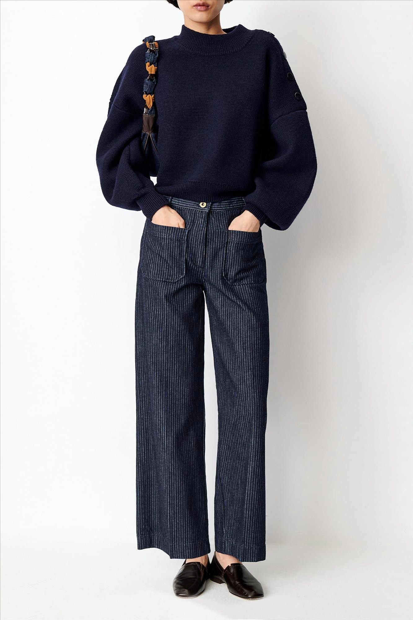 Sessùn - Donkerblauwe Aldricks broek