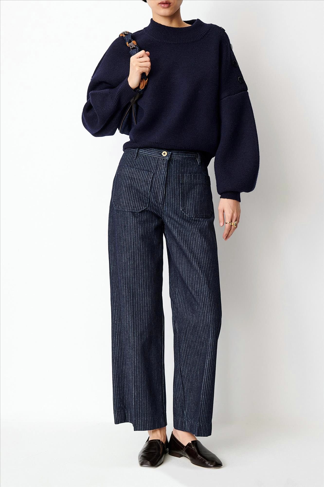 Sessùn - Donkerblauwe Aldricks broek