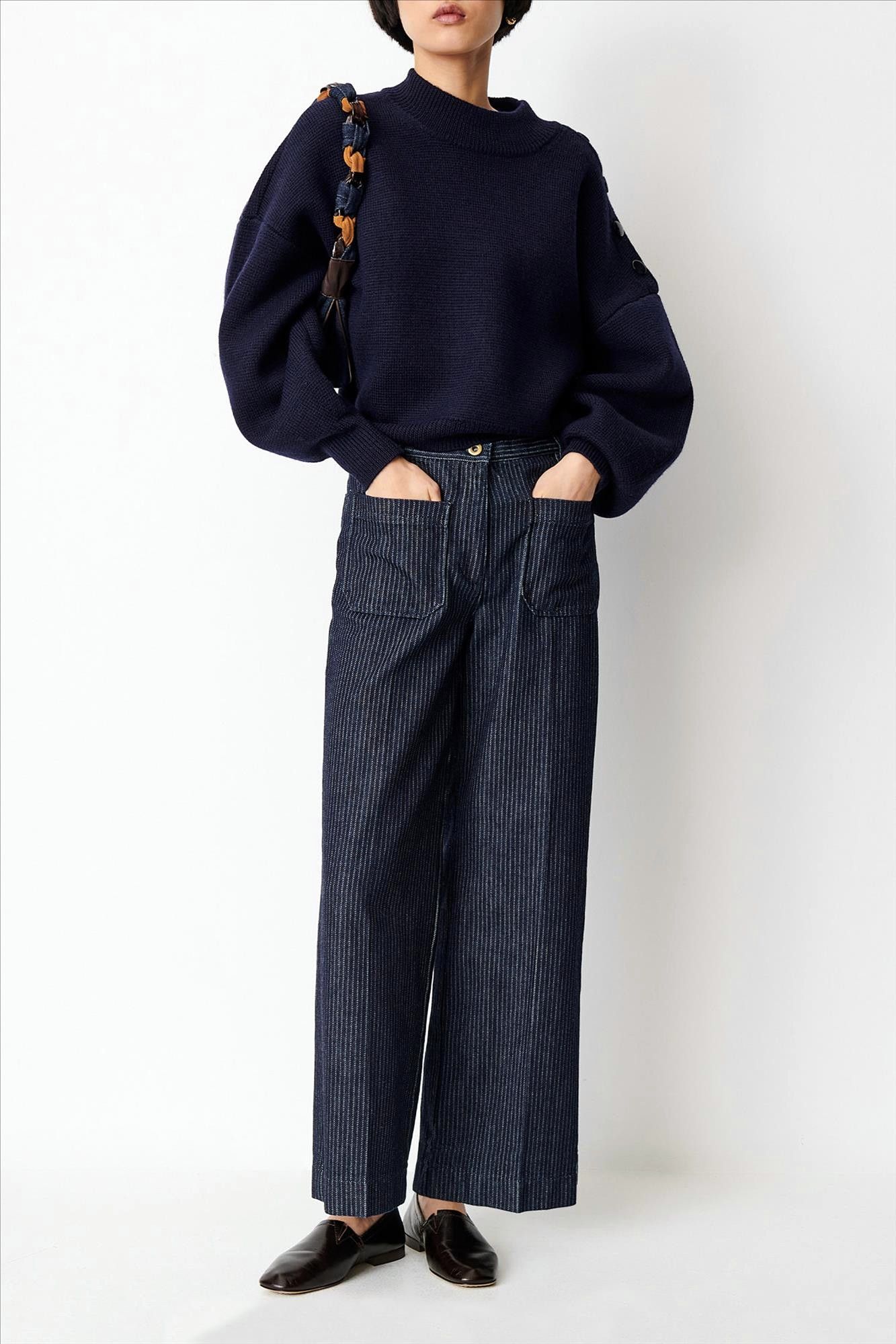 Sessùn - Donkerblauwe Aldricks broek