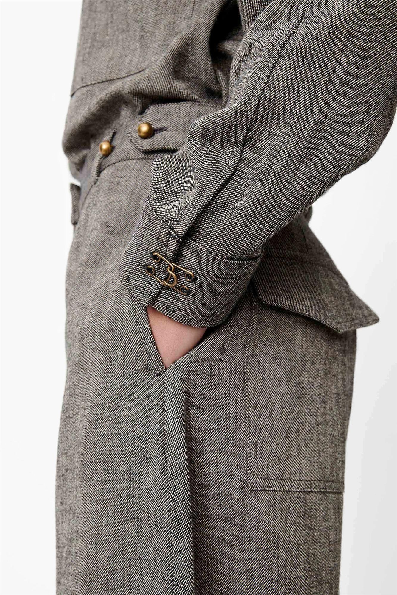 Sessùn - Ecru-Donkerbruine Milando broek