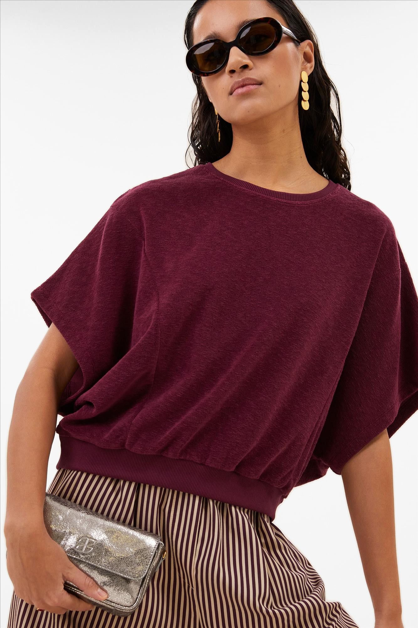 BY BAR - Bordeaux Nuki Slub T-shirt