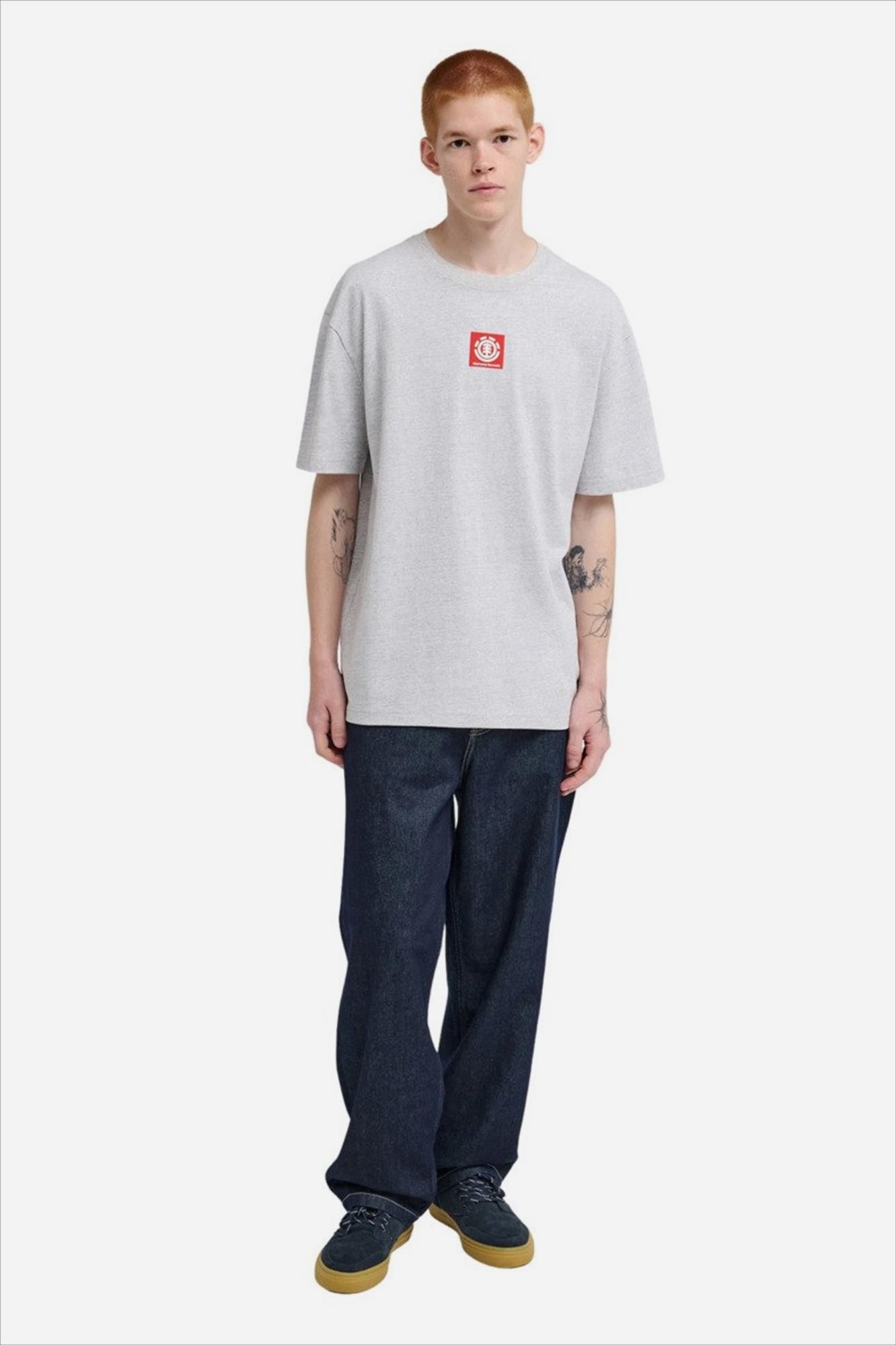 Element - Grijze Square Logo T-shirt