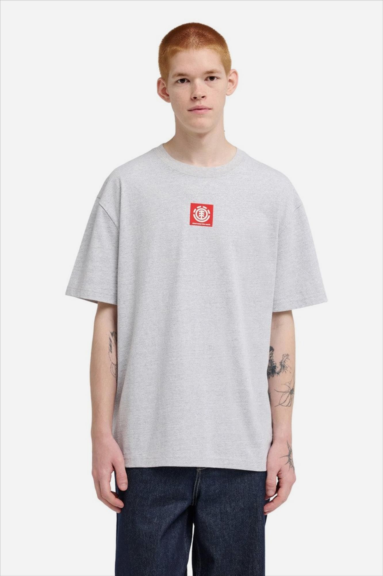 Element - Grijze Square Logo T-shirt