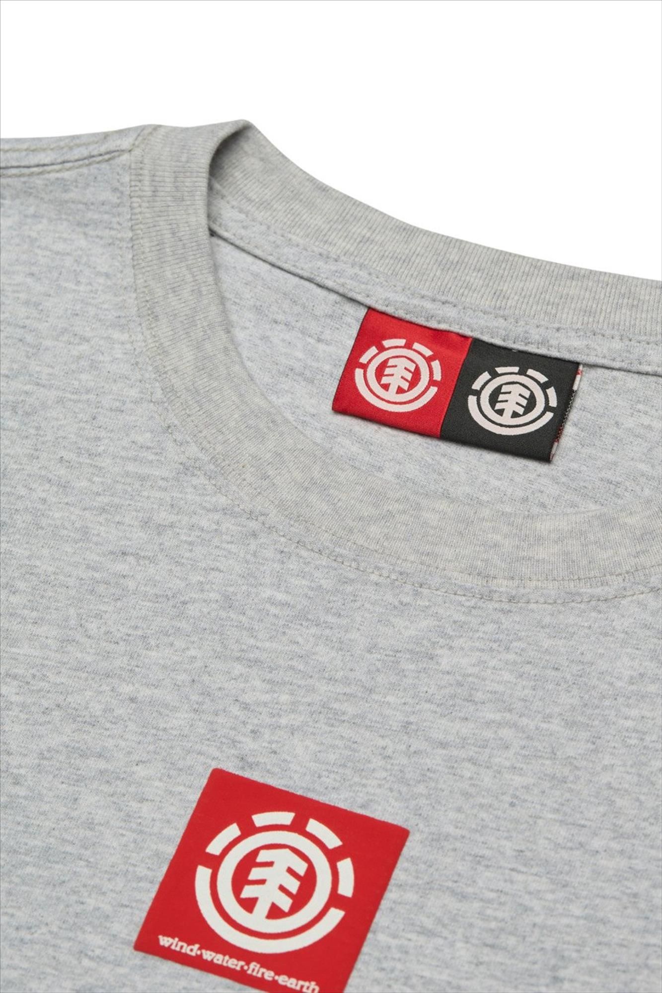 Element - Grijze Square Logo T-shirt