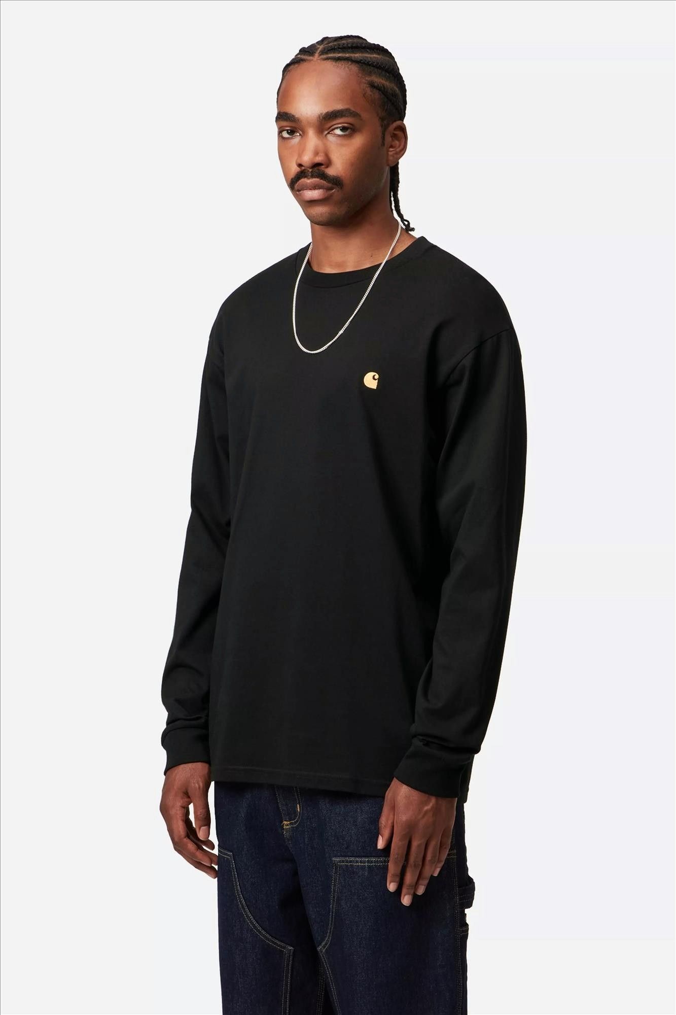 Carhartt WIP - Zwarte Chase T-shirt met lange mouw