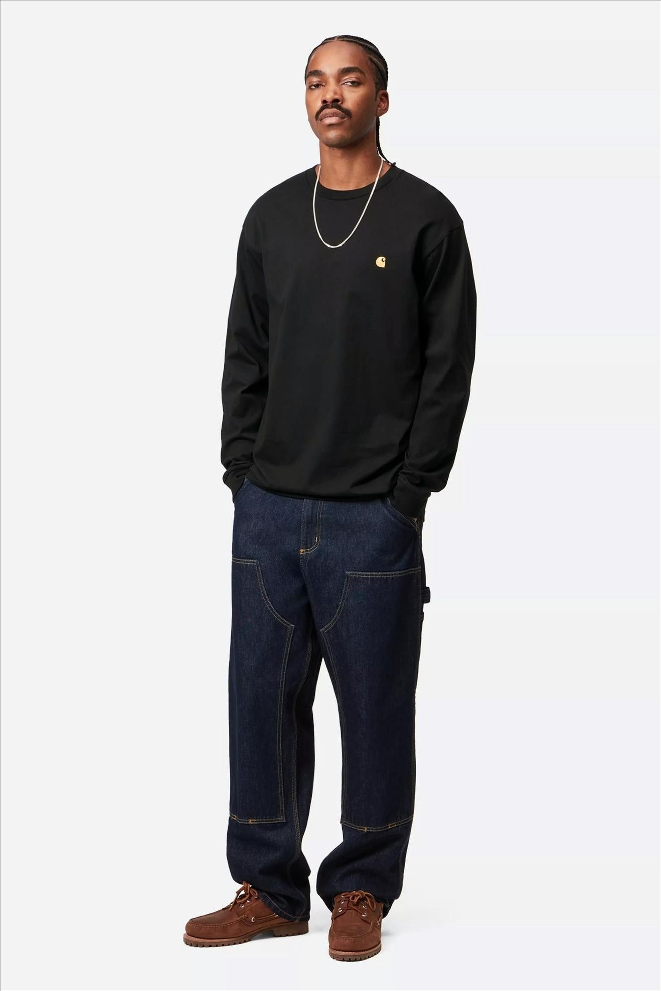 Carhartt WIP - Zwarte Chase T-shirt met lange mouw